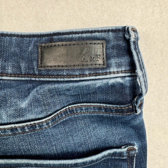 Abercrombie + Fitch Jeans Womens SZ 25L Dark Blue Simone High Rise Super Skinny - Picture 14 of 15